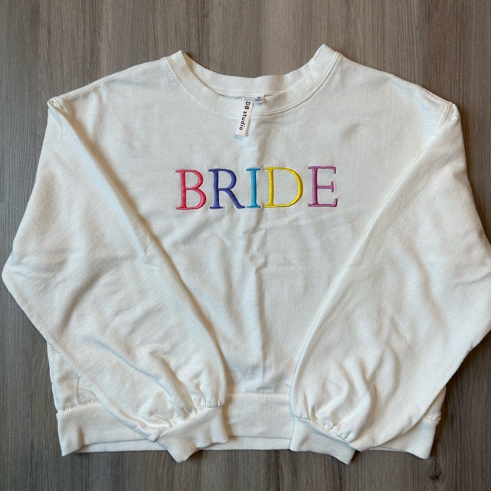 David’s Bridal DB Studio Bride Sweatshirt